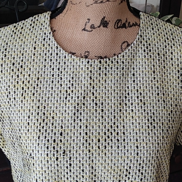 Banana Republic Yellow and Black Tweed Top - Picture 4 of 9